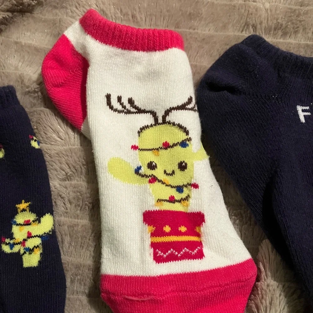 Set of 4 Girls Christmas socks